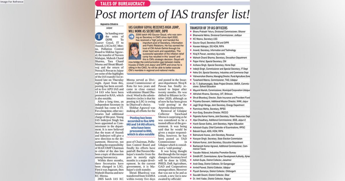 The ‘inside details’ of the IAS transfer list!